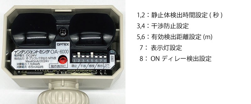 シートシャッター用インテリジェントセンサーOA-6000S・取付ベース付