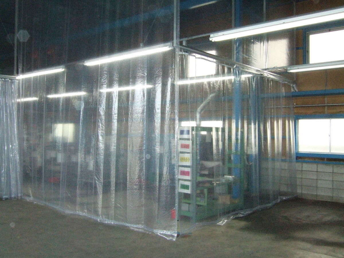 ビニールカーテン透明糸入り0.5t 静電・防炎・耐寒 ST-5000 Ｄ40レール