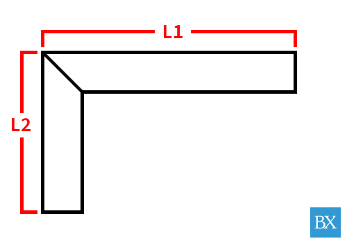 右L字納まりサイズ