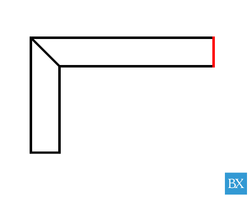 右L字納まり　　 エンドキャップ右