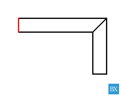 左L字納まり エンドキャップ左