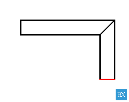 左L字納まり エンドキャップ右