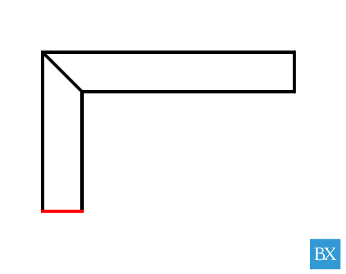 右L字納まり エンドキャップ左